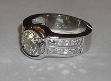 5 CARAT engagement ring solitaire with accents platinum