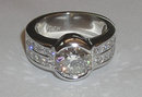5 CARAT engagement ring solitaire with accents platinum