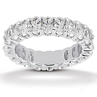 12.10 Cts. Diamond eternity wedding band F VS1 diamonds