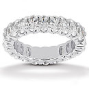 12.10 Cts. Diamond eternity wedding band F VS1 diamonds