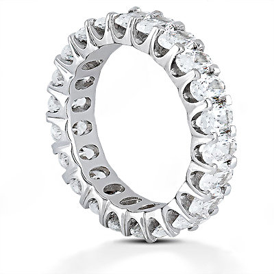 12.10 Cts. Diamond eternity wedding band F VS1 diamonds
