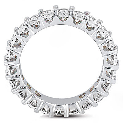 12.10 Cts. Diamond eternity wedding band F VS1 diamonds