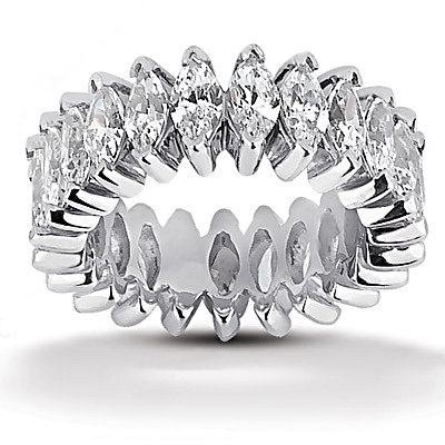 Gorgeous 11 Ct. diamonds marquise cut wedding band ring