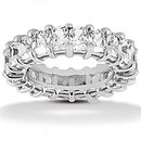 Emerald cut diamonds eternity wedding band 12 Cts. new