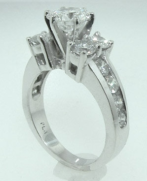 5.01 carats DIAMOND engagement ring large 2.51 carat