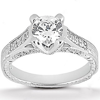 1.77 cts diamond wedding ring white gold F VS1 diamonds