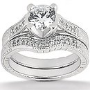 1.77 cts diamond wedding ring white gold F VS1 diamonds
