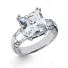 Big diamond ring 4.5 Ct. diamond gold engagement ring