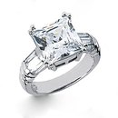 Big diamond ring 4.5 Ct. diamond gold engagement ring