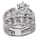 10 carats diamonds engagement ring band set PLATINUM