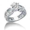10 carats diamonds engagement ring band set PLATINUM