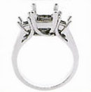 DIAMOND engagement RING PLATINUM PRINCESS CUT 3 STONE