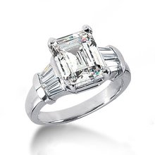diamonds baguette cut ring white gold anniversary ring