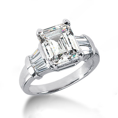 diamonds baguette cut ring white gold anniversary ring