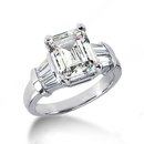 diamonds baguette cut ring white gold anniversary ring