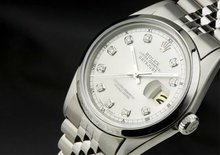Rolex DATE JUST stainless steel diamond dial SS watch