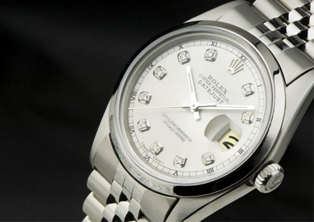 Rolex DATE JUST stainless steel diamond dial SS watch