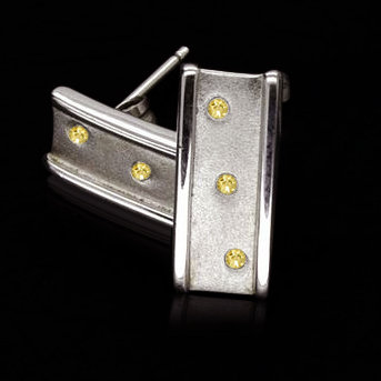 Yellow canary diamonds 0.50 ct. earrings push back