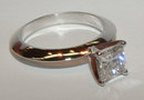 0.75 carat princess diamond solitaire engagement ring