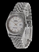 Mens datejust rolex SS white dial stick stainless steel