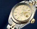 Ladies ROLEX date just watch champagne dial stick rolex