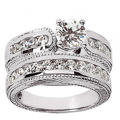 Beautiful 1.41 Carat diamonds engagement set white gold