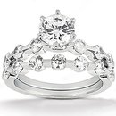 Diamonds 1.61 ct. wedding band set gold jewelry ring