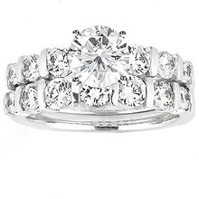 1.5 Ct. diamonds ring white gold engagement set diamond
