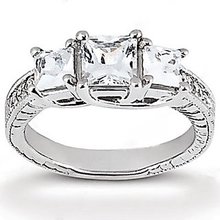 1.87 Ct. DIAMOND RING three stone wedding diamond ring