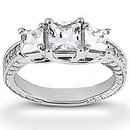 1.87 Ct. DIAMOND RING three stone wedding diamond ring