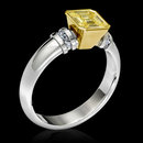 1.25 carat yellow canary emerald cut diamond ring gold