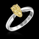 1.25 ct. yellow canary pear cut diamond solitaire ring