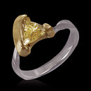 1.01 ct. trillion yellow canary diamond solitaire ring