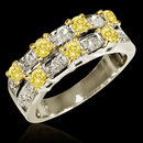 2.50 cts. Yellow & white diamonds engagement band new