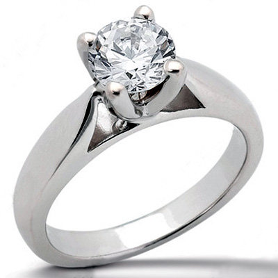 E VVS1 Diamonds 4 prong style 1.01 CT. GOLD ring