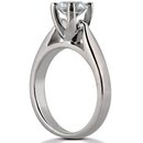 E VVS1 Diamonds 4 prong style 1.01 CT. GOLD ring