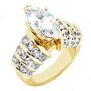 2.5 ct. diamonds engagement ring marquise diamonds gold