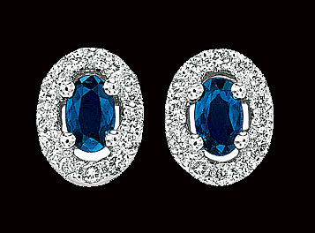 3.5 carat blue white diamonds stud earrings gold white