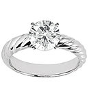 Diamond 1.25 Ct. solitaire ring wedding band set gold