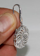 3.50 carat diamonds pair white gold new dangle earrings
