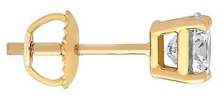 1.25 ct. single diamond stud earring menjewelry earring