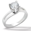 1.25 Carat diamond solitaire engagement ring white gold