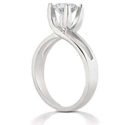 1.25 Carat diamond solitaire engagement ring white gold