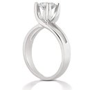 1.25 Carat diamond solitaire engagement ring white gold