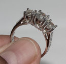 2.75 carat diamonds 3 stone engagement ring white gold