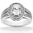 F VVS1 diamonds solitaire wedding ring 1.71 ct. diamond
