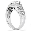 F VVS1 diamonds solitaire wedding ring 1.71 ct. diamond