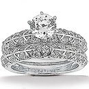 1.85 Ct. Diamonds wedding ring band set white gold ring