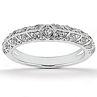 1.85 Ct. Diamonds wedding ring band set white gold ring