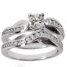 New diamonds 1.55 Ct. engagement ring anniversary band